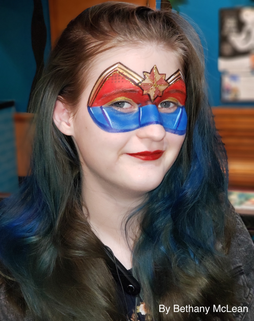 Step-By-Step Captain Marvel Tutorial - Face Painting Help